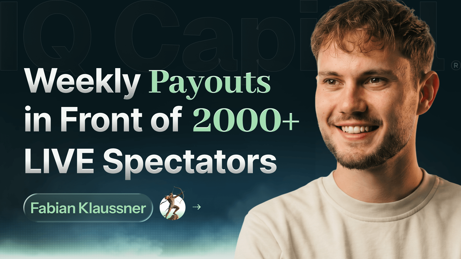 Weekly Payouts in Front of 2000+ LIVE Spactators - Fabian Klaussner